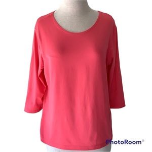 A’NUE LIGNE Salmon Stretch Top Size L